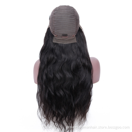 on sale 4x4 swiss lace closure malaysian human hair body wave wig for women double weft body wave malaysian hair extension wigs